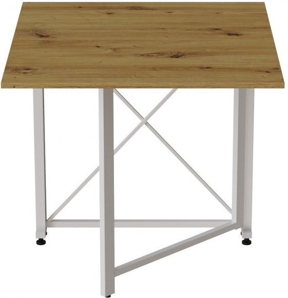 Стіл-книга трансформер Оріон 1 Ferrum-decor 750x810x730 Білий метал ДСП Дуб Артизан 16 мм (FRD-104609)
