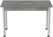 Стіл кухонний Ferrum-decor Беніта 75x120x60 Білий ДСП Бетон 16мм (FRD-105564)