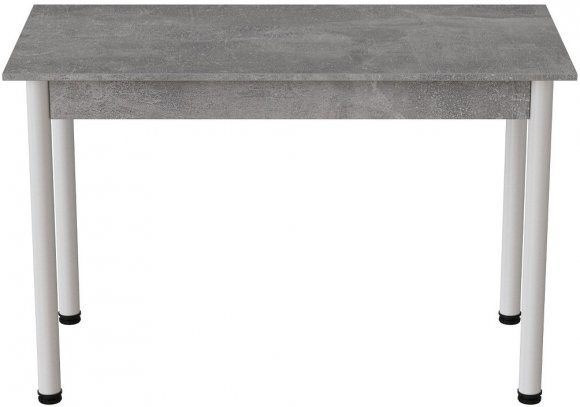 Стіл кухонний Ferrum-decor Беніта 75x120x60 Білий ДСП Бетон 16мм (FRD-105564)
