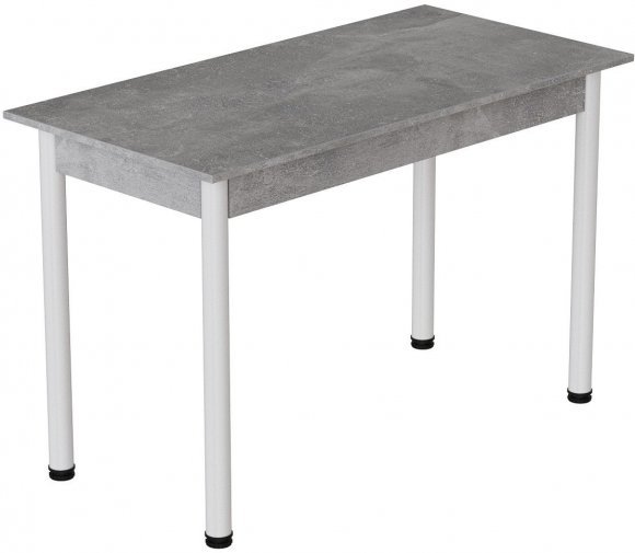 Стіл кухонний Ferrum-decor Беніта 75x120x60 Білий ДСП Бетон 16мм (FRD-105564)