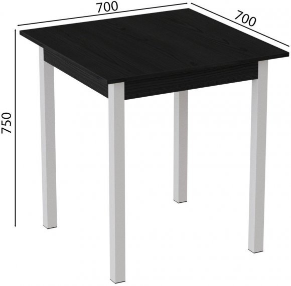 Стіл кухонний Ferrum-decor Дієго 75x70x70 Білий ДСП Сосна Кембра 16мм (FRD-105706)