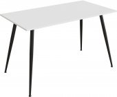 Кухонний стіл Марсель 40 Ferrum-decor 75x120x60 Чорний метал ДСП Білий 16 мм (FRD-106759)