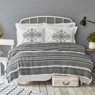 Постільна білизна Baho siyah чорний pike jacquard 200х220 євро svt-2000022280068