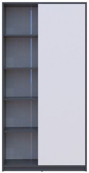 Розстібна шафа Doros Студент Графіт/Білий 90х38х180 DRS-011623 (44900273)