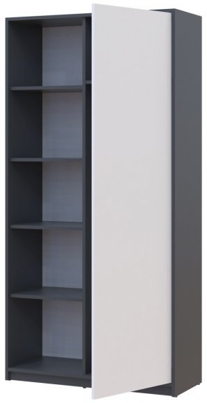 Розстібна шафа Doros Студент Графіт/Білий 90х38х180 DRS-011623 (44900273)