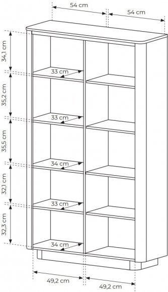 Стелаж Perfect Home Торро / Torro 2D/113 2-дверний Дуб кремона/чорний (PFH-091413) Стелаж Perfect Home Торро / Torro 2D/113 2-дверний Дуб кремона/чорний (PFH-091413)