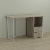Письмовий стіл Ferrum-decor Отто 75x140x60 білий ДСП Дуб Сонома 16мм (FRD-101032)