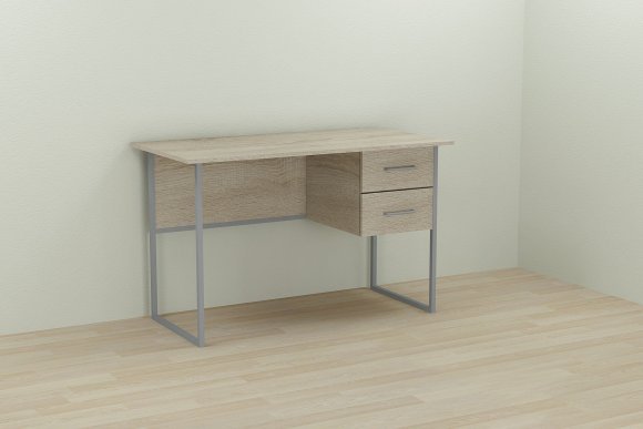 Письмовий стіл Ferrum-decor Дакота 75x140x60 сірий ДСП Дуб Сонома 16мм (FRD-102321)