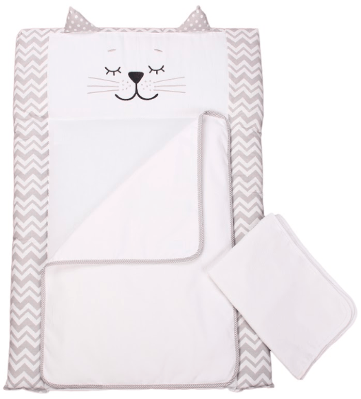 Пеленальний матрац 50х70 Smiling Animals white-grey 424.06