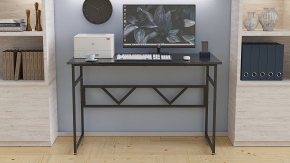 Комп'ютерний стіл Ferrum-decor Раян 75x120x60 чорний ДСП Сосна Кембра 16мм (FRD-103685)
