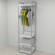 Шафа Гардероб Уні секція 3 серії Конект Ferrum-decor 220x60x50см Сірий метал ДСП Білий 32 мм (FRD-104527) Шафа Гардероб Уні секція 3 серії Конект Ferrum-decor 220x60x50см Сірий метал ДСП Білий 32 мм (FRD-104527)