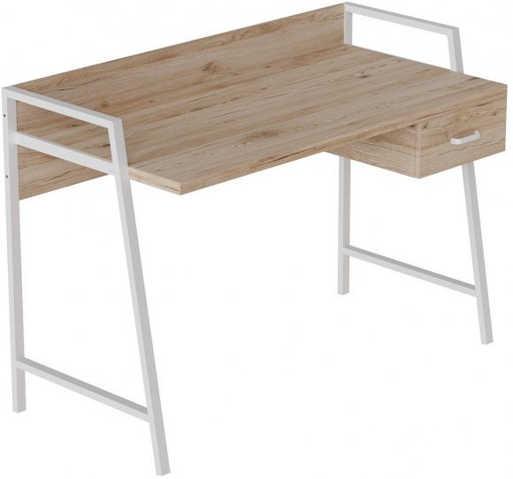 Письмовий стіл Ferrum-decor 750x1200x600 Білий метал ДСП Дуб Сан-Марино 32 мм (FRD-103458)
