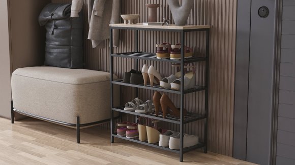Полиця для взуття Слайм 4 Ferrum-decor 820x630x260 Чорний метал ДСП Дуб Сан-Маріно 16 мм (FRD-106839) Полиця для взуття Слайм 4 Ferrum-decor 820x630x260 Чорний метал ДСП Дуб Сан-Маріно 16 мм (FRD-106839)