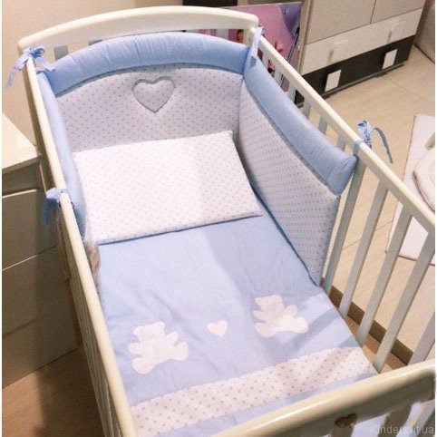 Mary Baby Постельный комплект Orsetti голубой 12/CP/ORS/AZ