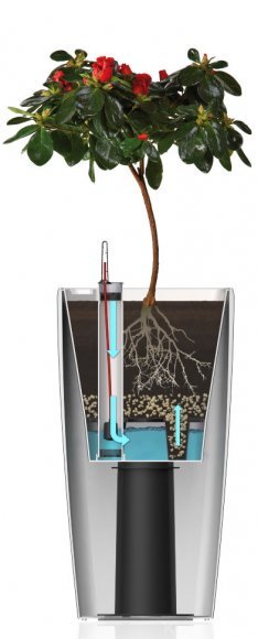 Розумний вазон Quadrato Flower Lover 34 см 41116650 Антрацит глянцевий Розумний вазон Quadrato Flower Lover 34 см 41116650 Антрацит глянцевий