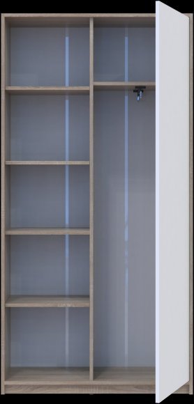 Розстібна шафа Doros Студент Дуб Сонома/Білий 90х38х180 DRS-011624 (40908067)