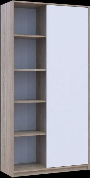 Розстібна шафа Doros Студент Дуб Сонома/Білий 90х38х180 DRS-011624 (40908067)