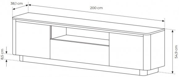 Тумба під ТВ Perfect Home Торро / Torro 3D/200 3-дверна Дуб кремона/чорний (PFH-091417) Тумба під ТВ Perfect Home Торро / Torro 3D/200 3-дверна Дуб кремона/чорний (PFH-091417)