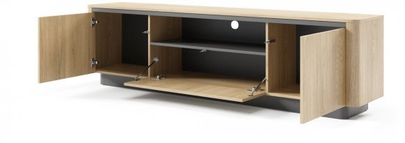 Тумба під ТВ Perfect Home Торро / Torro 3D/200 3-дверна Дуб кремона/чорний (PFH-091417) Тумба під ТВ Perfect Home Торро / Torro 3D/200 3-дверна Дуб кремона/чорний (PFH-091417)