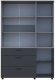 Шафа для одягу Doros Торн Антрацит/Сірий 3 ДСП/3Ш (полиці) 135х51.6х200 (DRS-012036)