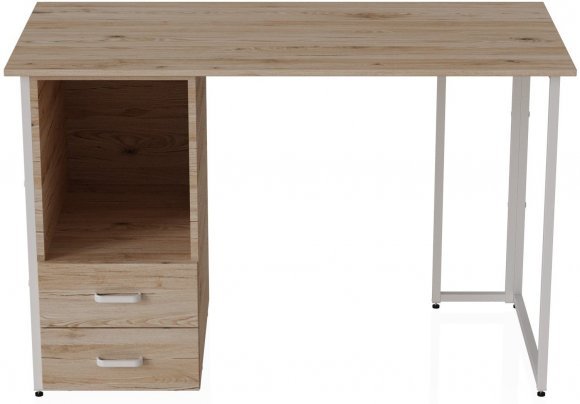 Комп'ютерний стіл Ferrum-decor Отто 75x140x60 білий ДСП Дуб Сан-Марино 16мм (FRD-101034)