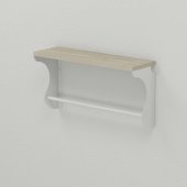 Полиця настінна Ferrum-decor Юзібі 270x700x150 метал Білий ДСП Сонома 16 мм (FRD-102705)