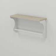 Полиця настінна Ferrum-decor Юзібі 270x700x150 метал Білий ДСП Сонома 16 мм (FRD-102705)