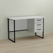Письмовий стіл Ferrum-decor Гаррі 75x140x70 чорний ДСП Біле 16мм (FRD-103561)