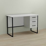 Письмовий стіл Ferrum-decor Гаррі 75x140x70 чорний ДСП Біле 16мм (FRD-103561)