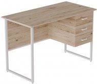 Комп'ютерний стіл Ferrum-decor Гаррі 75x140x60 білий ДСП Дуб Сан-Марино 32мм (FRD-104068)
