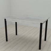 Стіл кухонний Ferrum-decor Беніта 75x120x60 Чорний ДСП Бетон 16мм (FRD-105566)