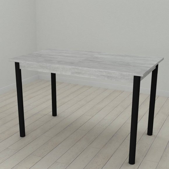Стіл кухонний Ferrum-decor Беніта 75x120x60 Чорний ДСП Бетон 16мм (FRD-105566) Стіл кухонний Ferrum-decor Беніта 75x120x60 Чорний ДСП Бетон 16мм (FRD-105566)