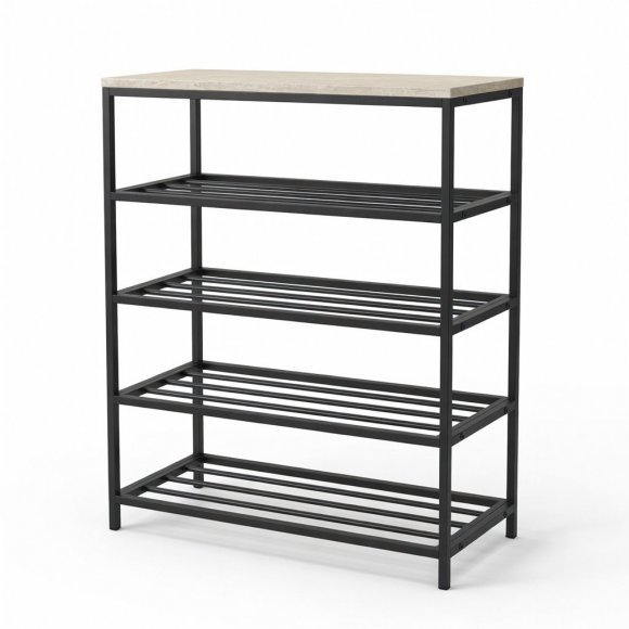 Полиця для взуття Слайм 4 Ferrum-decor 820x630x260 Чорний метал ДСП Бетон 16 мм (FRD-106840) Полиця для взуття Слайм 4 Ferrum-decor 820x630x260 Чорний метал ДСП Бетон 16 мм (FRD-106840)