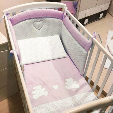 Mary Baby Постельный комплект Orsetti розовый 12/CP/ORS/R