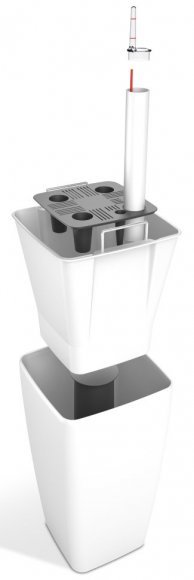 Розумний вазон Quadrato Flower Lover 34 см 41116651 червоний глянцевий