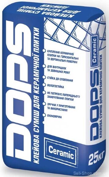 Клейова суміш для керамічної плитки DOPS Ceramic