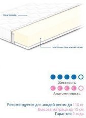 Матрац безпружинний Нео 80х160х20 см