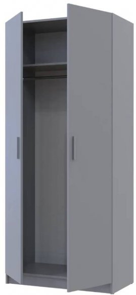 Шафа для одягу Doros Промо Сірий 2 ДСП 90х48х204 (DRS-011625) Шафа для одягу Doros Промо Сірий 2 ДСП 90х48х204 (DRS-011625)