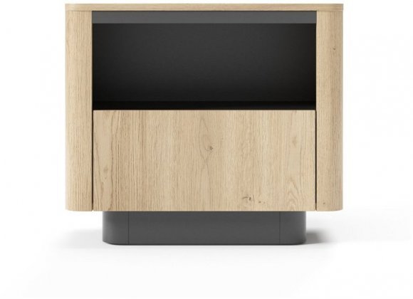 Тумба приліжкова Perfect Home Торро / Torro 1S/63 з 1 шухлядою Дуб кремона/чорний (PFH-091419)