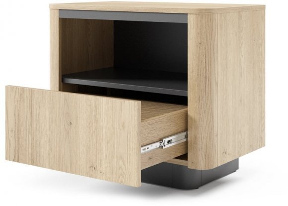 Тумба приліжкова Perfect Home Торро / Torro 1S/63 з 1 шухлядою Дуб кремона/чорний (PFH-091419)