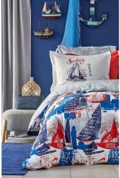 Постільна білизна Hutson mavi 2019-2 блакитний ранфорс підліткова svt-2000022216319
