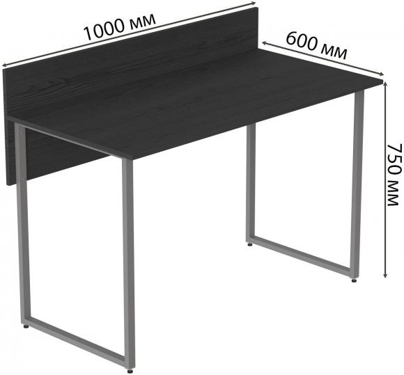 Комп'ютерний стіл Ferrum-decor Скай 75x100x60 сірий ДСП Сосна Кембра 16мм (FRD-101535)
