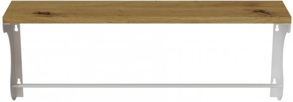 Полиця настінна Ferrum-decor Юзібі 270x700x150 метал Білий ДСП Дуб Артізан 16 мм (FRD-102707)