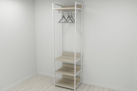 Шафа Гардероб Уні секція 3 серії Конект Ferrum-decor 220x60x50см Білий метал ДСП Дуб Сонома 32 мм (FRD-104533) Шафа Гардероб Уні секція 3 серії Конект Ferrum-decor 220x60x50см Білий метал ДСП Дуб Сонома 32 мм (FRD-104533)