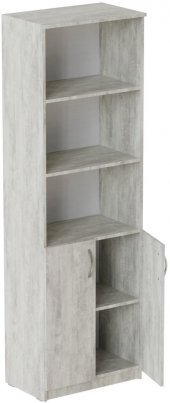 Шафа Анжело Ferrum-decor на 5 полиць з 2 дверима 1900x600x380 ДСП Бетон 16 мм (FRD-105000)