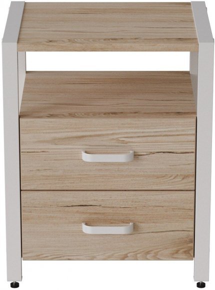 Тумба універсальна Ferrum-decor Вів'єн 2/2 50x41x40 білий ДСП Дуб Сан-Марино 16мм (FRD-104162)