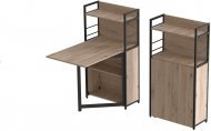 Стіл книжка з етажеркою Практик 1 Ferrum-decor 1200x640x990 Чорний метал ДСП Дуб Сан-Марино 16 мм (FRD-104612) Стіл книжка з етажеркою Практик 1 Ferrum-decor 1200x640x990 Чорний метал ДСП Дуб Сан-Марино 16 мм (FRD-104612)