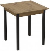 Стіл кухонний Ferrum-decor Дієго 75x70x70 Чорний ДСП Дуб Артизан 16мм (FRD-105709)