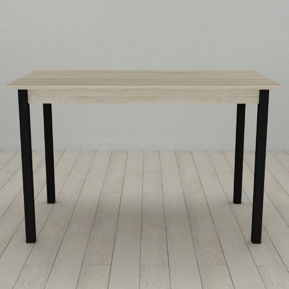 Стіл кухонний Ferrum-decor Маріо 75x120x80 Чорний ДСП Сонома 16мм (FRD-106336) Стіл кухонний Ferrum-decor Маріо 75x120x80 Чорний ДСП Сонома 16мм (FRD-106336)