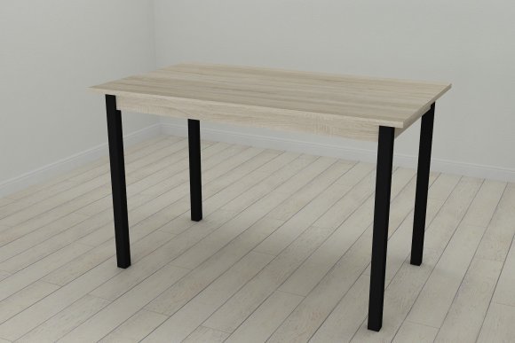 Стіл кухонний Ferrum-decor Маріо 75x120x80 Чорний ДСП Сонома 16мм (FRD-106336) Стіл кухонний Ferrum-decor Маріо 75x120x80 Чорний ДСП Сонома 16мм (FRD-106336)
